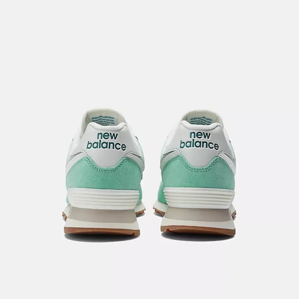 New Balance 574 Unisex Retro Running Shoes / Sneakers - Aqua Green / White - Picture 12 of 14